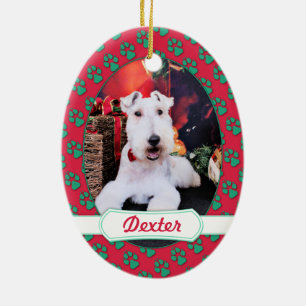 Ornement En Céramique Noël - Fox de fil Terrier - Dexter