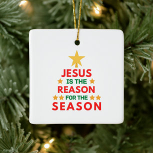 Ornement En Céramique Noël Jésus est la raison de la saison