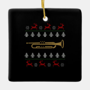 Ornement En Céramique Noël laid - Trumpet