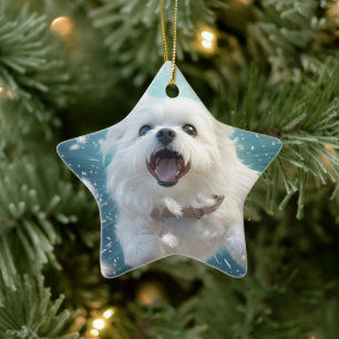 Ornement En Céramique Noël Maltais Unique, Cadeau Pour Amoureux de les c