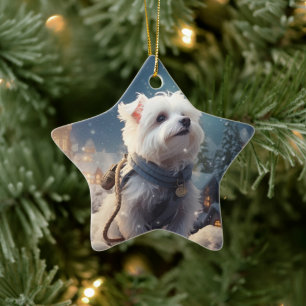 Ornement En Céramique Noël Maltais Unique, Cadeau Pour Amoureux de les c