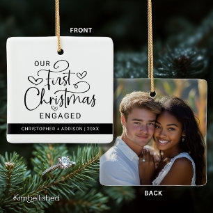 Ornement En Céramique Noël mignon Engagé Photo Noël