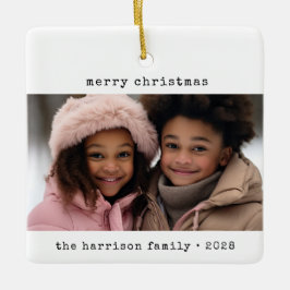 Ornement En Céramique Noël minimaliste de machine à écrire