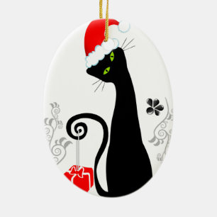 Ornement En Céramique Noël moderne Kitty