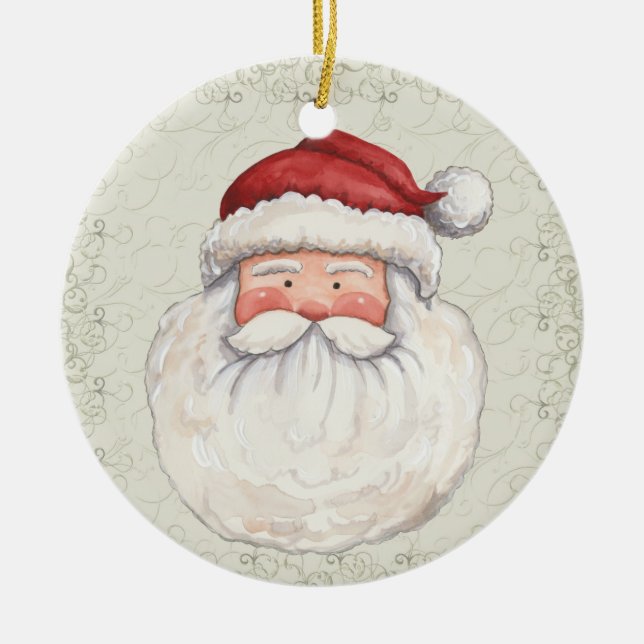 Ornement En Céramique Noël Père Noël Exclusive - SRF (Devant)