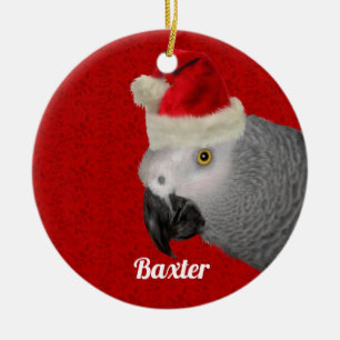 Ornement En Céramique Noël personnalisé de perroquets