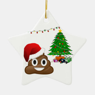 Ornement En Céramique noël poo émoji ornement céramique