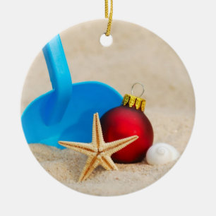 Ornement En Céramique Noël pour la plage
