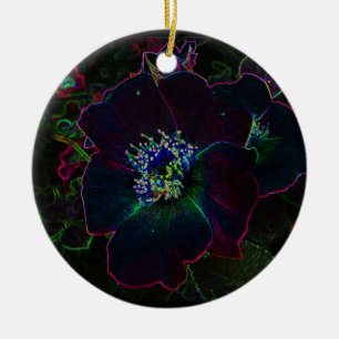 Ornement En Céramique Noël rose électrique