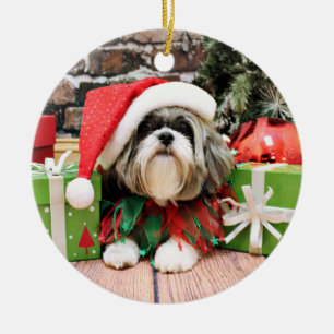 Ornement En Céramique Noël - Shih Tzu - Vince