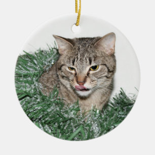 Ornement En Céramique Noël tigré