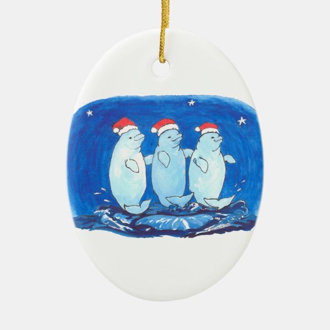 Ornement En Céramique Noël Whimsical Alaska Wildlife Oval Ornament (Devant)