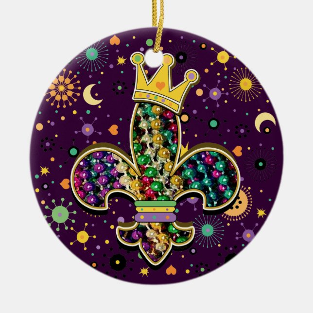 Ornement En Céramique NOLA Dat Fleur De est des perles (Devant)