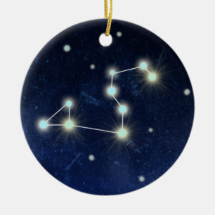 Ornement En Céramique Nom bleu de la coutume   de la constellation   de