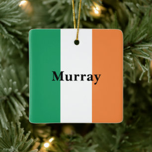 Ornement En Céramique Nom de famille irlandais personnalisé