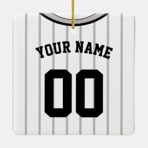 Ornement En Céramique Nom et numéro de baseball softball Jersey Modèle