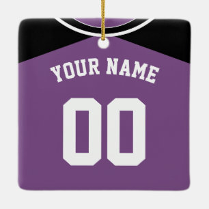 Ornement En Céramique Nom et numéro de baseball softball Jersey Modèle