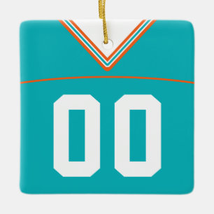 Ornement En Céramique Nom et numéro Football Lacrosse Jersey Modèle