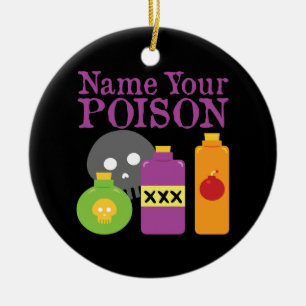 Ornement En Céramique Nommez votre poison