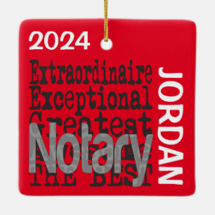 Ornement En Céramique Notaire Extraordinaire CUSTOM