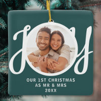 Notre 1er Noël en tant que M. et Mme Photo Cadeau 