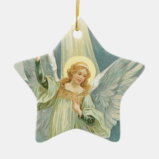 Ornement En Céramique Notre Ange de Noël (Devant)