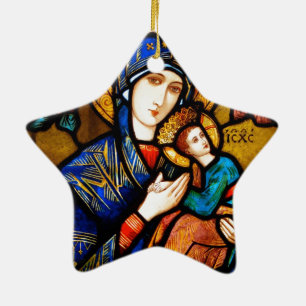 Ornement En Céramique notre dame d'aide perpétuelle