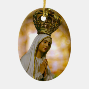 Ornement En Céramique Notre-Dame de Fatima