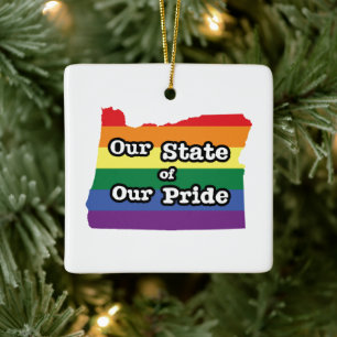 Ornement En Céramique Notre état de notre fierté Oregon