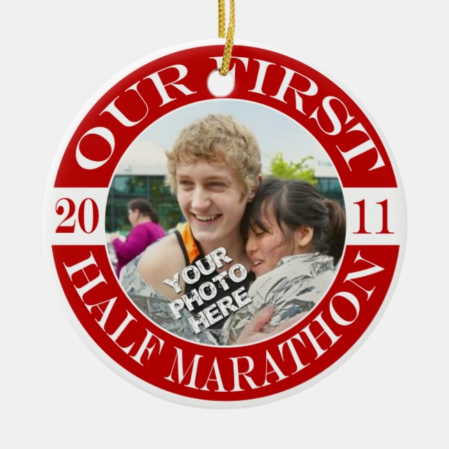 Ornement En Céramique Notre marathon de première moitié - 2011 (Devant)