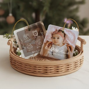 Ornement En Céramique Notre petit miracle Statistiques de naissance Phot