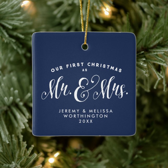 Ornement En Céramique Notre premier cadeau de Noël (Arbre)