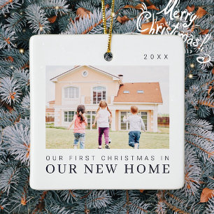 Ornement En Céramique Notre Premier Noël Dans Notre Nouvelle Maison Mod