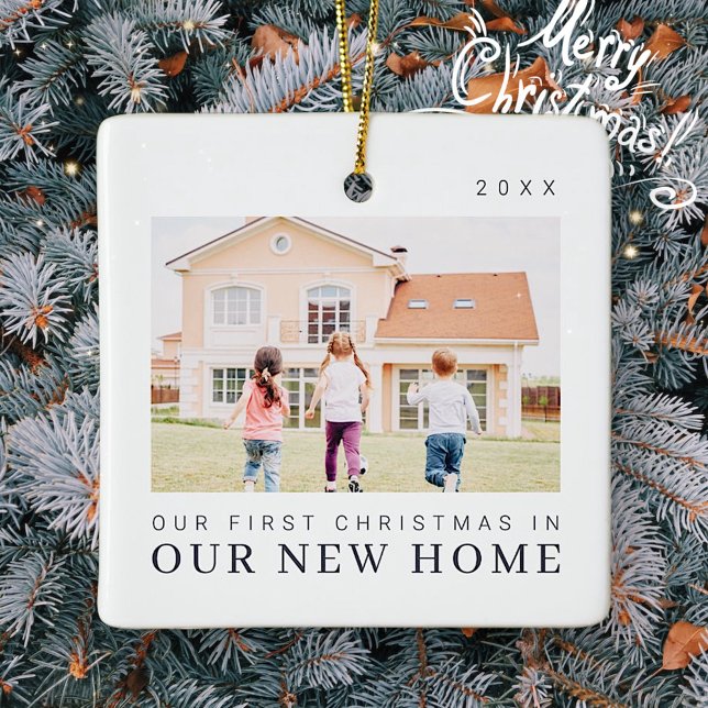 Ornement En Céramique Notre Premier Noël Dans Notre Nouvelle Maison Mode (Créateur téléchargé)