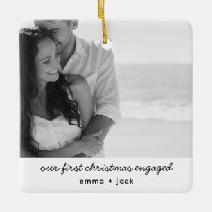 Ornement En Céramique Notre premier Noël Engagé Photo Moderne Minimal