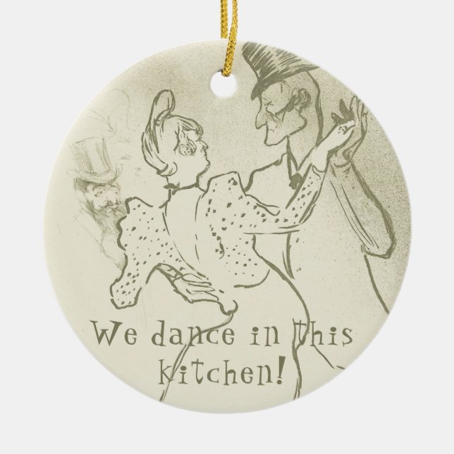 Ornement En Céramique Nous dansons dans cette cuisine | Lautrec, couple  (Devant)