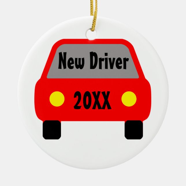 Ornement En Céramique Nouveau conducteur (Devant)
