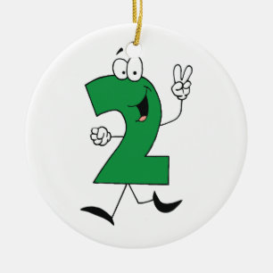 Ornement En Céramique Numéro 2e Anniversaire Tshirts et cadeaux