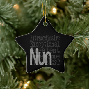 Ornement En Céramique Nun Extraordinaire