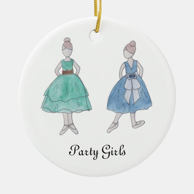 Ornement En Céramique Nutcracker Party Filles Keepsaké Ornament (Devant)