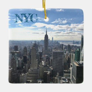 Ornement En Céramique NYC Manhattan Sunny Skyline Empire State