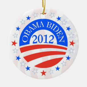 Ornement En Céramique Obama Biden 2012