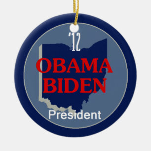Ornement En Céramique Obama Biden OHIO