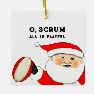 Ornement En Céramique Objet de Noël rugby collectible