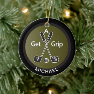 Ornement En Céramique Obtenez un Grip Golf