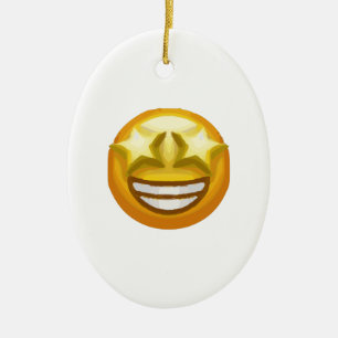 Ornement En Céramique oeil étoile émoji