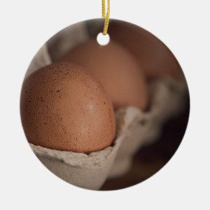 Ornement En Céramique Oeufs frais de ferme