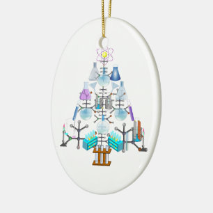 Ornement En Céramique Oh Chimie, Oh Arbre Chimiste