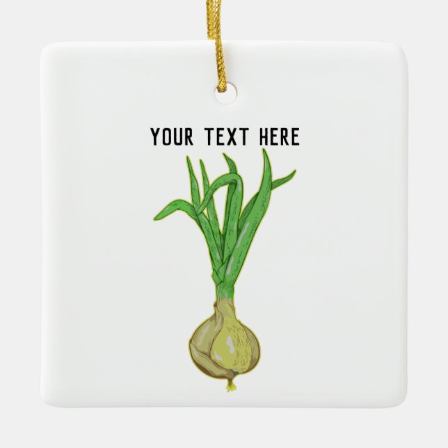 Ornement En Céramique Oignons en croissance (Devant)