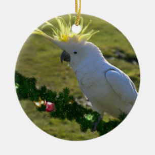 Ornement En Céramique Oiseau de Cockatoo de Noël en Australie